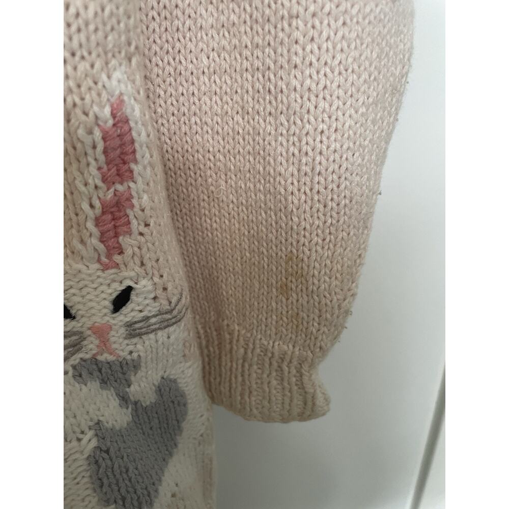 Vtg Marisa Christina Classics Hand Knitted Easter Sweater Medium Bunnies Rabbit - Picture 2 of 8